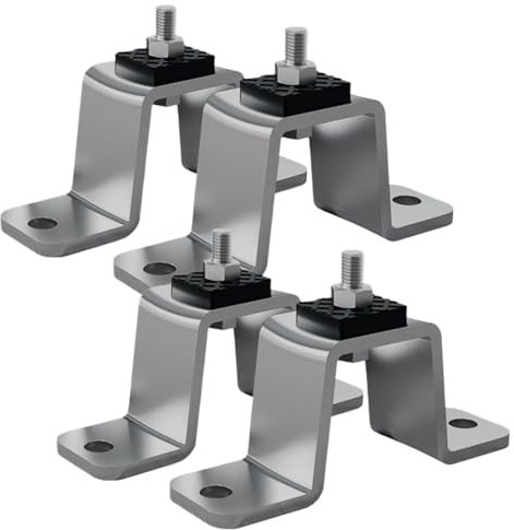 Soporte para unidad de aire acondicionado – Juego de 4 patas amortiguadoras para condensador split, base de fijación de acero inoxidable para exterior de garaje, jardín