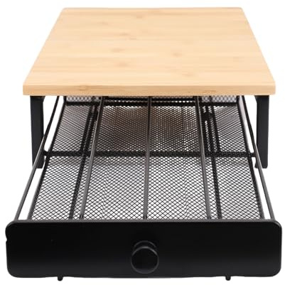 Qudinip Porta Capsule di caffè in Legno per Cassetto, capacità 40, con Robusta Struttura in Ferro, per Riporre Capsule di caffè in Casa, Ufficio, Cucina, Bancone