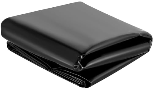 Base negra de polietileno de alta densidad para estanque de 3 x 5 m, 5 x 10 m, 7 x 12 m, 10 x 15 m, revestimiento preformado para estanques de peces, jardines acuáticos, cascadas, arroyos y fuentes (4