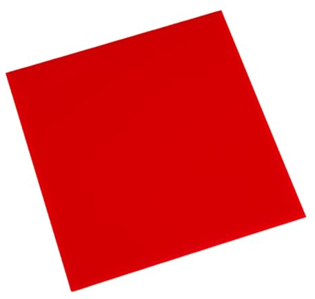 Feuilles acryliques colorées, Plaques acryliques multicolores 100 x mm, épaisseur 2-5, lot de 5(Red,2mm)