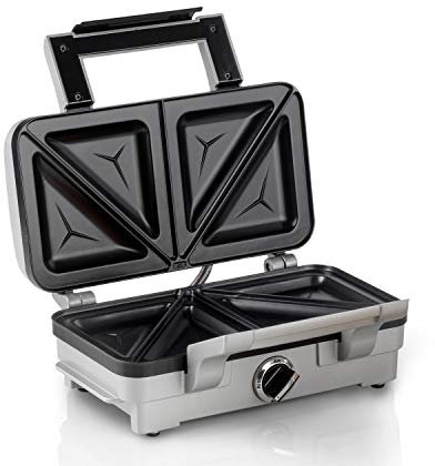 Cuisinart Sandwich Maker | Non-Stick Removable Plates | Silver | GRSM1U,11 Ounce