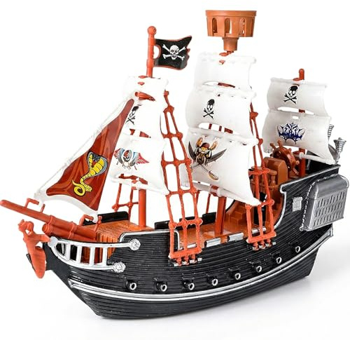 Rhode Island Novelty 10 Inch Pirate Boat, One Per Order