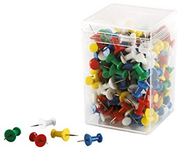magnetoplan 111165110 Pinnadeln, sortiert, 200 Stück