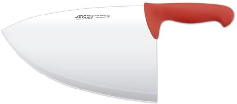 Arcos Couteau de Boucher à Découper – Lame en Acier Nitrum 3 cm, Manche en Polypropylène – Robuste et Hygiénique, Système d'Identification de Couleur – Rouge, Série 2900