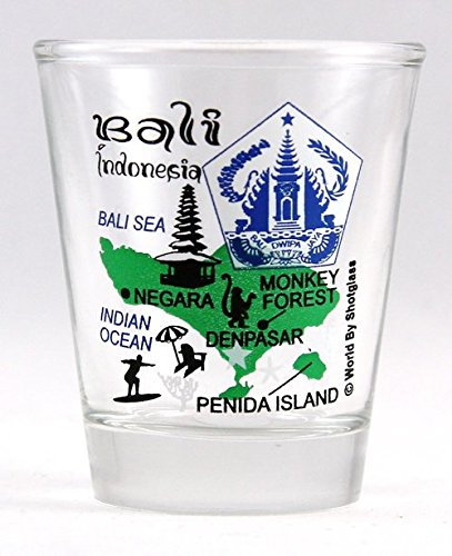 World By Shotglass Bali Indonesia, bicchiere da grappa