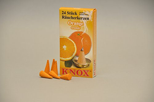 Knox Räucherkerzen/Räucherkegel - Orange - 24 Stück/Pkg. (2, Orange)