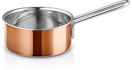 EVA SOLO | Kasserolle 1,5l Kupfer | Drei-Schichten-Konstruktion aus Kupfer, Aluminium und Edelstahl | Copper
