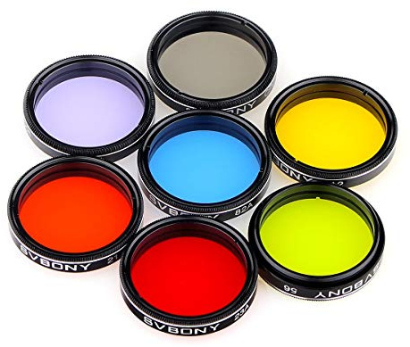 Svbony 3,2 cm Moon filtro CPL filtro filtri di cinque colori kit 7PCS filtri set per migliorare planetario lunare opinioni riduce inquinamento luminoso telescopio oculare accessori