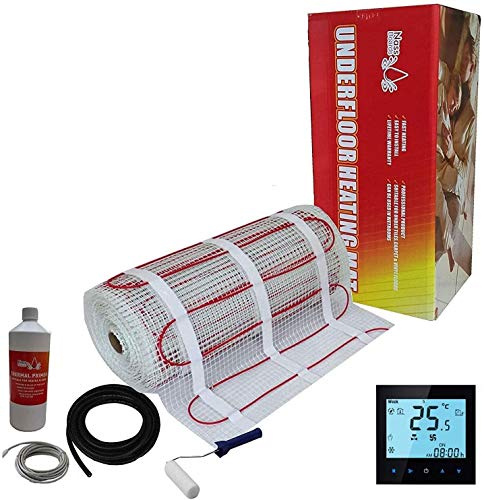 Electric Underfloor Heating kit 150w - 22.0m2 - Black WiFi Thermostat