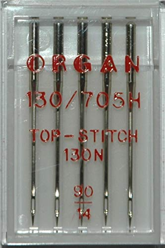 Organ Nähmaschinennadeln 130N Top Stitch Größe 90