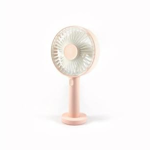 QUSHINI, Tischventilator mit wiederaufladbarem Akku, leiser tragbarer Ventilator, Tischventilator mit 3 Geschwindigkeiten, ideal für Büro, Wohnzimmer oder Schlafzimmer, Rosa Farbe