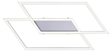 Paul Neuhaus INIGO 8192-55 LED-Deckenleuchte Edelstahl 24W Warmweiß Dimmbar ueber Lichtschalter, Me