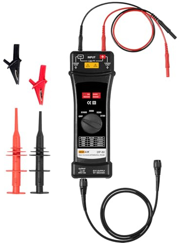 PINTECH High Voltage Differential Active Probe 7000V,50MHz, 200X/500X/1000X Attenuation Rate Oscilloscope Probe DP-50
