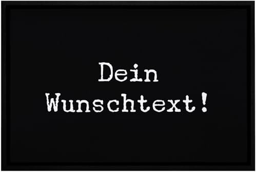 MoonWorks® personalisierte Fußmatte mit Wunschtext eigener Text personalisierbares Geschenk rutschfest & waschbar Weiss 60x40cm