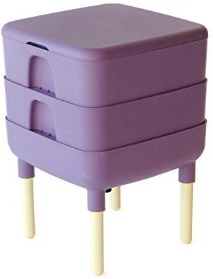 FCMP Outdoor Haushaltskomposter Essential HF-LC4000v2-PUR, 2-Fach-Vermikomposter, Lila