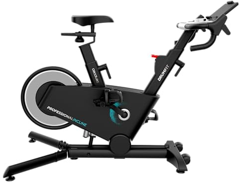Cecotec Cyclette da Casa Professionale DrumFit Indoor Professional Incline. Resistenza Magnetica, APP, Inclinazione Motorizzata, Inerzia Volano 10Kg, 32 Livelli Resistenza, Display, Trasporto Facile