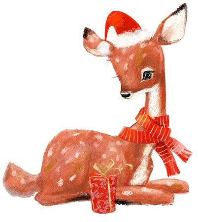 adrium Acryl-Bild 60 x 60 cm: Weihnachten kleines Cartoon-Kitz mit Präsentkarton (132896280)