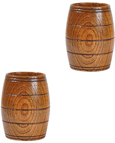 Alipis 2pièces Mug Bois De Tasse à Bière Originale Chope Pour Boissons Chaudes Et Froides Idéale Pour Maison Et Restaurants