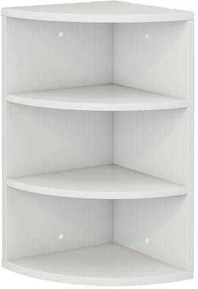 Vicco Eckregal Fabienne, Bücherregal, Weiß, 30 x 60 cm 3 Fächern