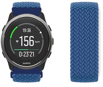 LXURY Nylon Armbänder für Suunto 9 Peak/ 9 Peak Pro/ 5 Peak Armband Elastisches Geflochtenes Solo Loop Sport Ersatzarmband Kompatibel mit Suunto 9 Peak/ 5 Peak Uhrenarmband für Damen Herren (S,6)