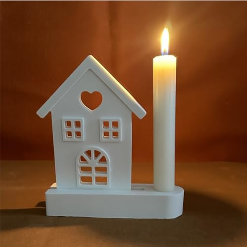 Silikonform Weihnachten Laterne, 8-teiliges Set Silikonformen Gießformen Weihnachten Kerzenhalter, gießformen silikon weihnachten mit Weihnachts Mustern für DIY Weihnachtsdeko Laterne (C)