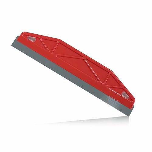 LINXINS Paint Trim Guard Paint Wallpaper Scraper 11.4inch Multi-Purpose Straight Edge Tool Painter's Trim Guard Stainless Steel Trim Guide Perfect Size for Precision Painting (Red)