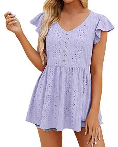 NNGOTD Blouses for Women UK Women's Classic-Fit Long-Sleeve Lightweight Plaid Flannel Shirt Black Sequin Tops for Women UK Tshirts (Purple, XXL)