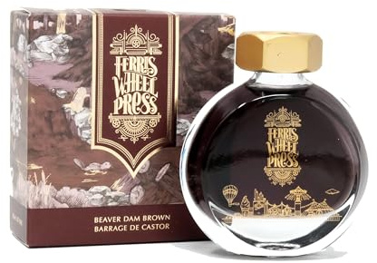 Ferris Wheel Press Ink, Everyday Ink Collection, Beaver Dam Brown, Muted Brown, 38ml Fountain Pen Ink Bottle