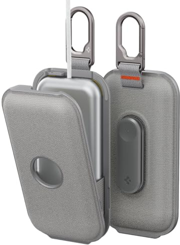 Spigen Klasden Akkutasche mit Gürtelclip für Apple Vision Pro M5 (2025) / M2 (2024) Tragbare Hülle und Karabiner für Batteriepack Akkuhalterung - Anthrazitgrau