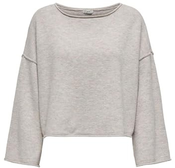 Jacqueline De Yong Damen Jdyrue Life L/S Boat Neck KNT Noos Pullover, Chateau Gray, L EU