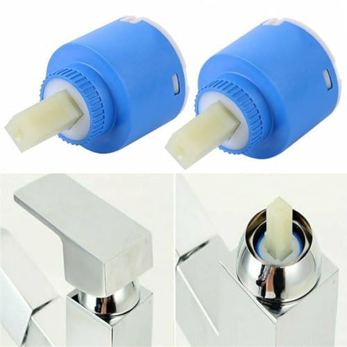 Kit di riparazione rubinetto miscelatore con due cartucce in ceramica da 40 mm per lavelli e docce