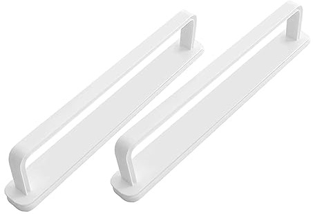 Alipis Porte Serviette Murale Adhésif 2pcs en Abs Blanc, Design Créatif Moderne, Système Coulissant Push-Pull pour Cuisines et Balcons, Support sans Perçage
