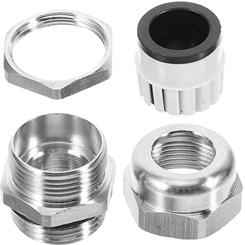 NAMOARLY Cable Silicone Material and 304 Stainless Steel, Silver Pass Through Connector with Thread Outer Diameter 20mm and Length 8mm, Providing Secure Grip and Reliable Protection