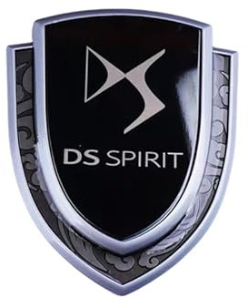 FANSHIDAN 2 Stück 3D Metall Emblem für DS 5 2016 2017 2018 2019 2020 2021, Stoßstange Motorhaube Tür Abzeichen, Wetterfest, Korrosionsschutz, Auto Aufkleber Tuning,Silver