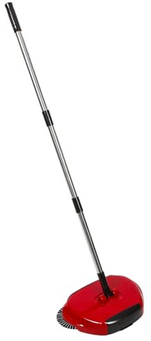 CONGARTENO Hand Push Floor Sweeper and Dustpan 360° Rotating Brush, Multi-function Manual Cleaning Mop for Home and Office, Color Random