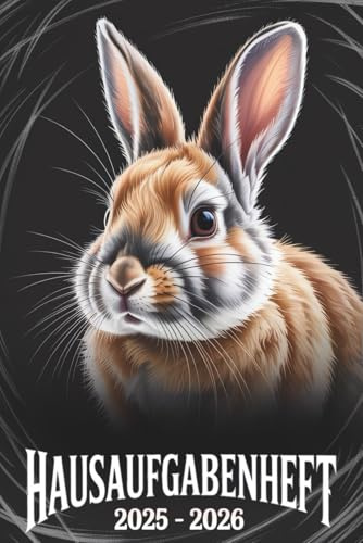 Hausaufgabenheft 2025/2026 Kaninchen: Jungs mädchen Teenager | schulplaner MIT DATUM August - Juli