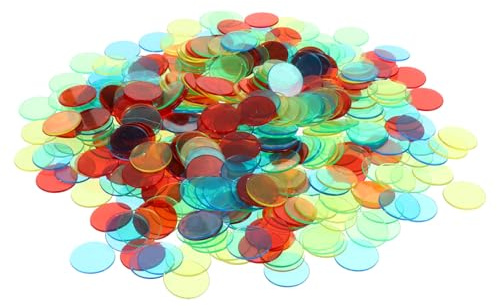HONITANO Jetons De Bingo Plastique Marqueurs Transparents pour Garçon Fille Jetons De Comptage pour Jeux De Bingo