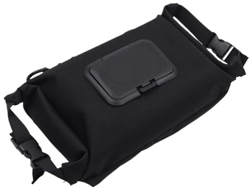 Resevåtservetter fodral vattentät duk våtservetter dispenser 9,8 x 13,5 x 8,9 cm behållare med presslock och dragkedja bärbar påfyllningsbar hängande torkhållare, kamouflage..