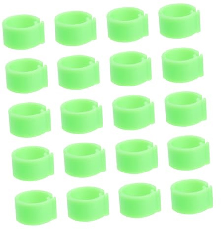 DOITOOL 100 Anneaux pour Pigeon en Plastique Vert 10mm Portables et Faciles à Appliquer pour Élevage et Gestion Avicole, Lot de 100 Pièces Identification Pied