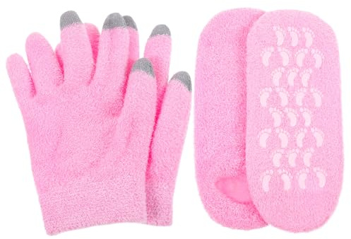VICASKY Fußmaske Hautfreundlich Handschuhe und Feuchtigkeitsspendende aus Touchscreen Gewebe mit Design für Extrem Trockene Hände und Tägliches Tragen zu Hause