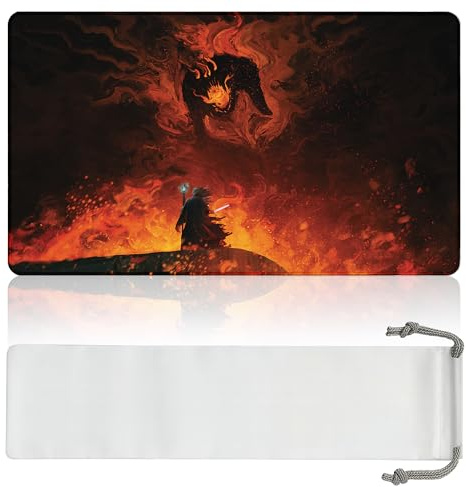 Wyrmspire The Shadow and The Flame (sydda kanter) – MTG lekmatta – kompatibel med Magic The Gathering lekmatta – TCG-lekmattor och premium MTG-tillbehör