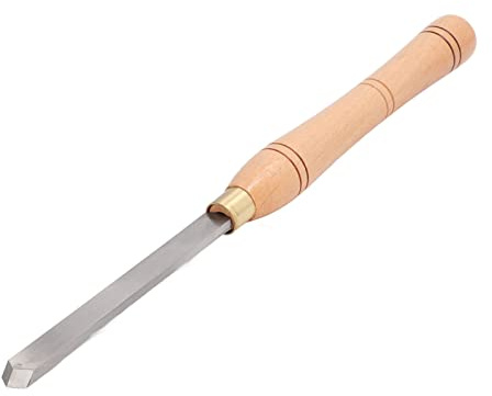 Utensile per tornio per legno Scalpello per tornio HSS Manico ergonomico in faggio Triangolo obliquo Scalpello per tornitura Affilato Durevole Strumento per intaglio del legno per
