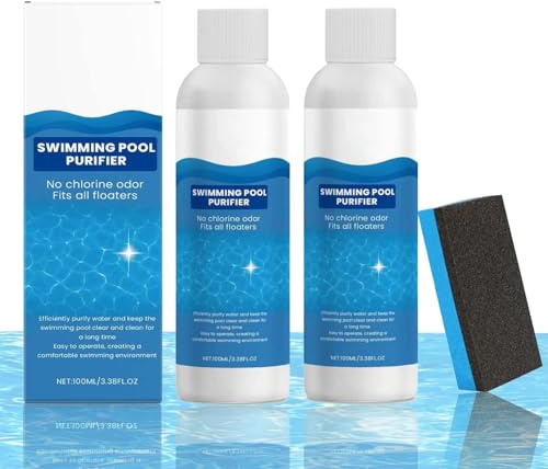 Swimming Pool Purifier Liquid, Schwimmbad Reinigungsflüssigkeit, Poolreiniger Flüssig, Schwimmbad Reinigungsmittel für Kristallklares Wasser, für Pools, Wassertank, Whirlpool, Spa