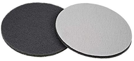 sourcing map 2pcs Drill Power Brush Tile Scrubber Scouring Pads 7 Inch Hoop and Loop 1000-Grits Surface Conditioning Disc for Household Cleaning