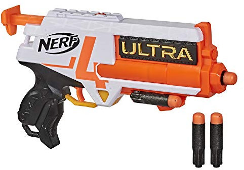 Nerf Ultra Four Dart Blaster - 4 Nerf Ultra-Darts, Single-Shot Blasting, 2-Dart Speicher - Nur kompatibel mit Nerf Ultra-Darts