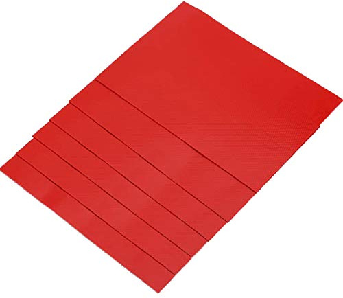 YIPINER 6 Pcs Boat Repair Kit with PVC Patches Set Accessory for Inflatable Boat Kayak (Red)