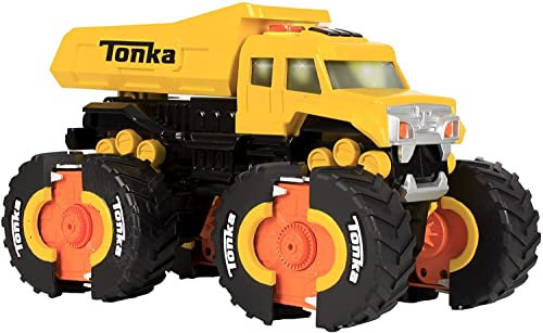 Tonka Mighty Machines | Lights and Sounds Dump Truck | Construction Toy for Boys and Girls, Interactive Vehicle Toys for Creative Play, Motor Skill develpoment for Children 3+ | Basic Fun 06121