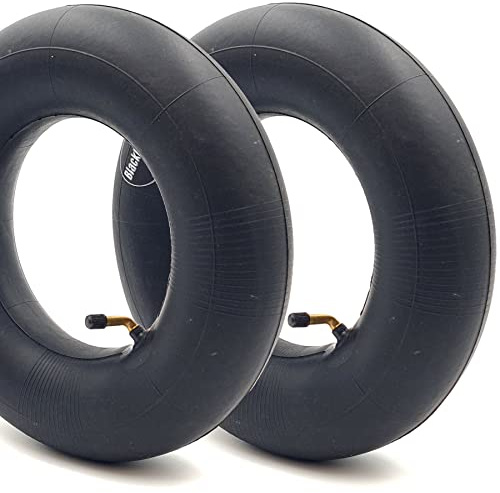BlackRing 2x 4.10/3.50-6 Inner Tubes Bent Metal Valve TR87 Also Fits 3.50-6 and 4.00-6 Wheelbarrow Cart Truck Trolley