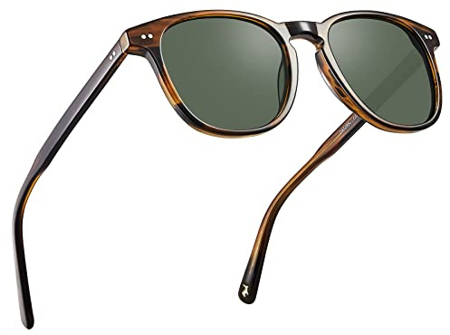 Carfia Occhiali da Sole Polarizzati Uomo 100% Protezione UV Quadrato Strada Stile Guida Pesca