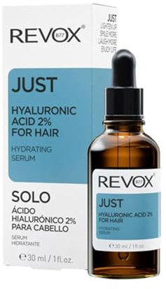 REVOX B77 - Just Acido Ialuronico 2% per Capelli, 30 ml, Siero Idratante per Capelli Acido Ialuronico, Idrata, Lenisce e Rinforza Cuoio Capelluto Irritato, Riduce Secchezza, Favorisce Crescita Sana